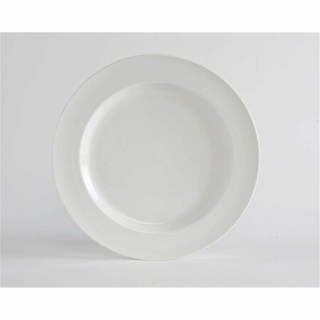 TUXTON CHINA AlumaTux Modena 9 in. Rolled Edge Plate - Pearl White - 2 Dozen AMU-005